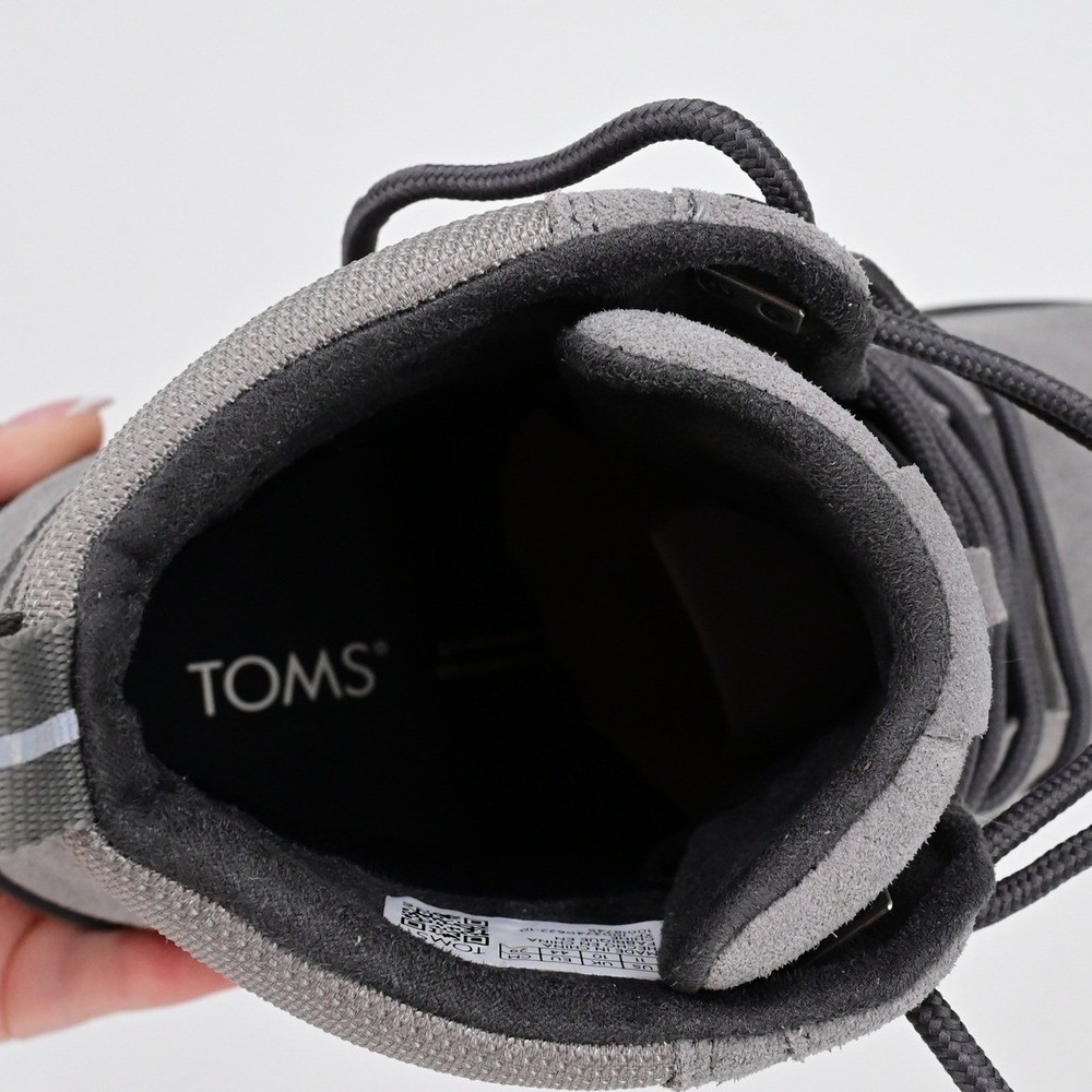 NWT TOMS Men's 11 Suede Hiking Boots Gray High-Top Outdoor Trail Rugged Gorpcore - Picture 11 of 11